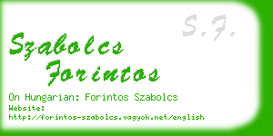 szabolcs forintos business card